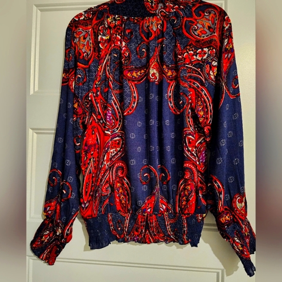 Lascana Smocked Pattern Blouse sz 4 - Picture 3 of 5